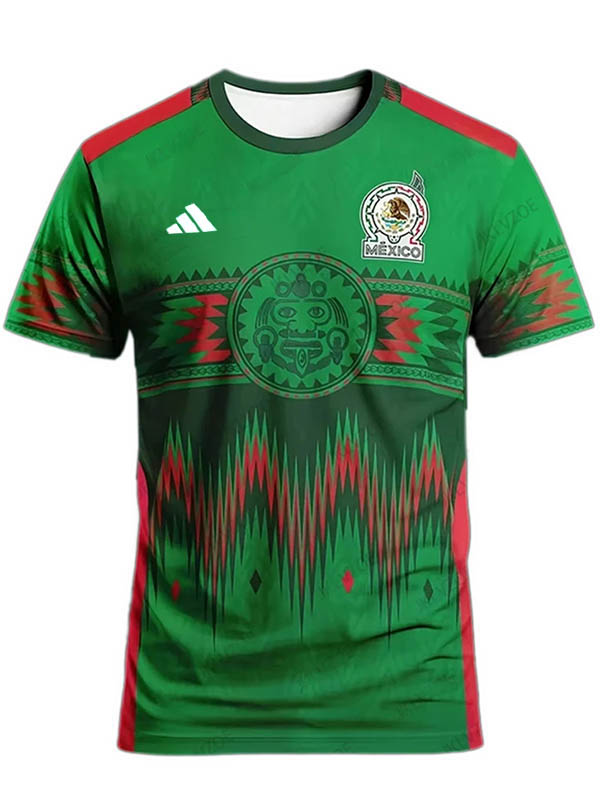 Mexico maillot d'entraînement spécial d'avant-match uniforme vert adulte homme 2025-2026